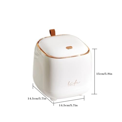 Mini poubelle de bureau à couvercle pour éliminer les petits déchets de table - 6