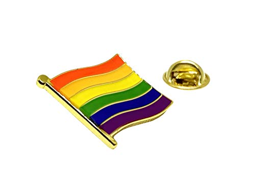 Gay Pride Pin LGBT Flag Lapel Pin LGBTQ Rainbow Brooch - Thumbnail 3