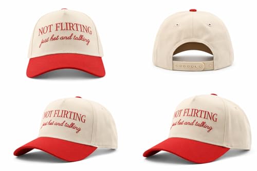 Image of Two-Toned Embroidered Lettering Dad Hat Original Classic Vintage Low Profile Baseball Cap Adjustable Plain Snapback