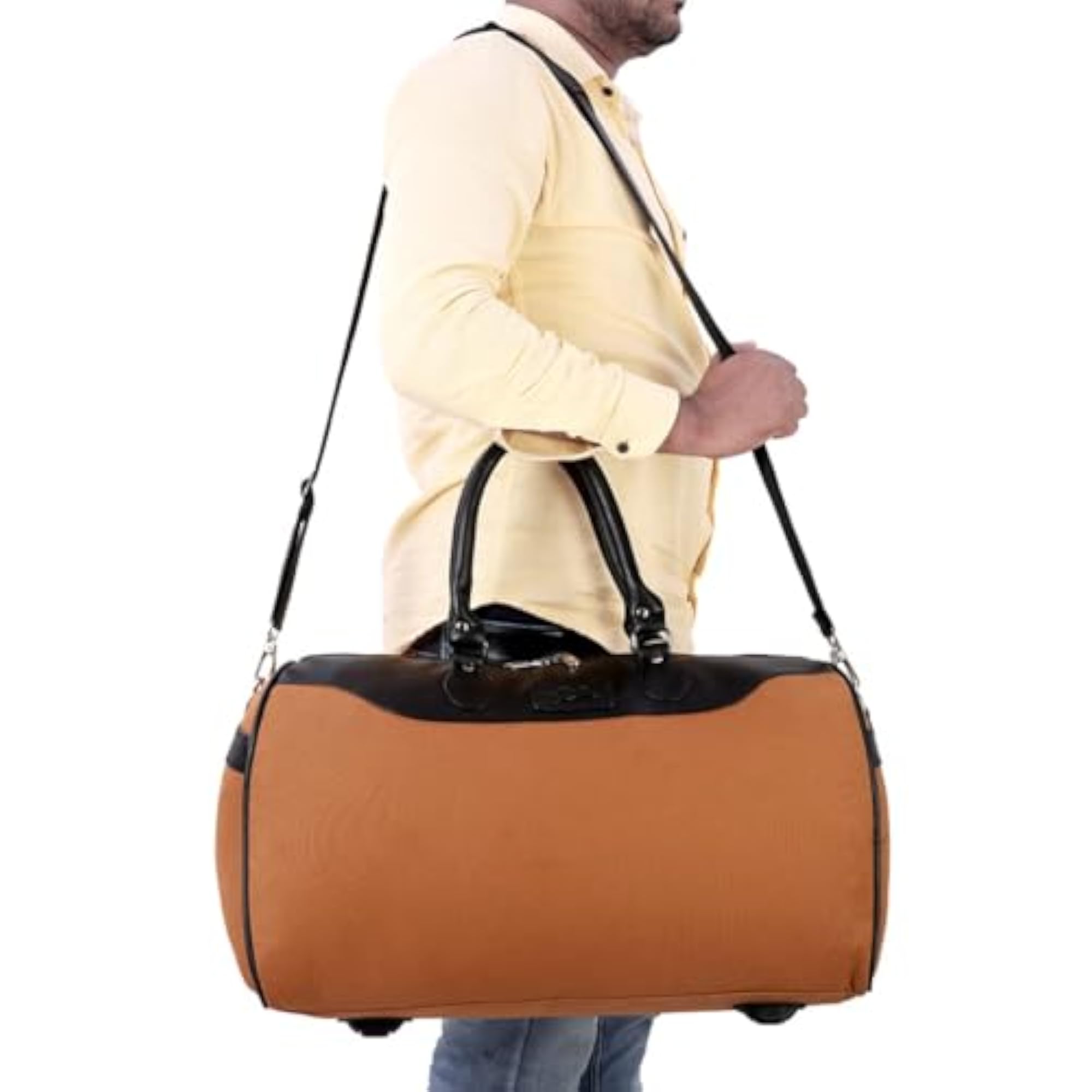 Leather World 30 Liter 20 Inch Canvas Weekender Travel Duffle Bag