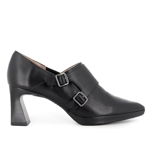 Hispanitas Zapato abotinado piel con correas y elastico tacon mujer negro para: Mujer color: negro talla: 39