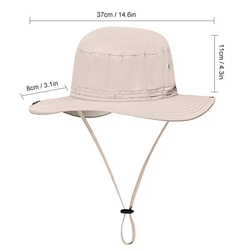 Andoer Chapéu de sol Proteção UV Gorro de verão de aba larga para camping, pesca, caminhadas, montan