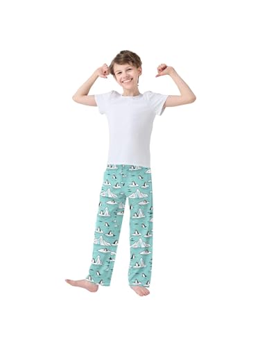 ZZKKO Cute Penguins Boys Pants for Kids Jogger Pants with Pockets S3
