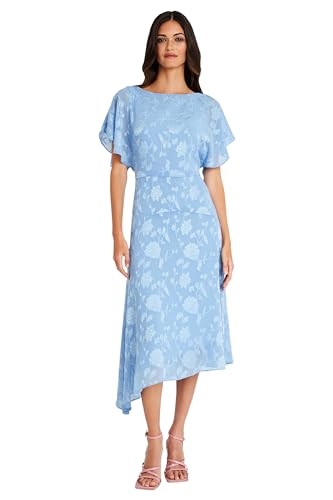 Image of Maggy London Women's Flutter Sleeve Burnout Midi Dress for Women | Semi Formal Dresses | Wedding Guest Dresses for Women