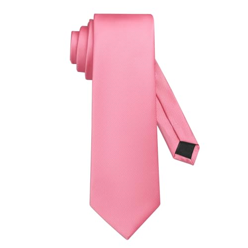 Image of DecTwig Men's Ties Solid Color Formal Neckties 3.15 inch (8CM) Black Ties For Men