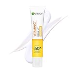 Garnier Vitamin C Daily UV, Invisible Brightening Fluid, SPF50+, Prevents + Corrects Sun Damages, Face & Neck, For all skin types, Cruelty Free, Vegan, 40ml