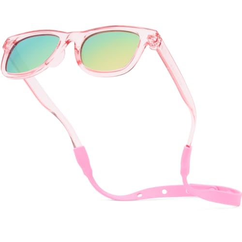 Image of Polarized Baby Sunglasses With Strap - Unbreakable Flexible Infant Sunglasses For Toddlers Newborns 0-24 Months