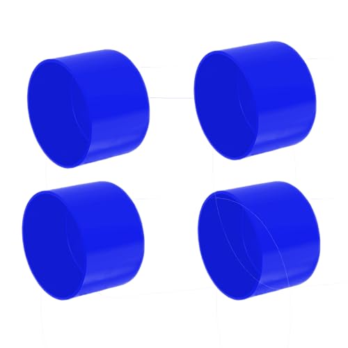 Image of 4Pcs Rubber End Caps ID 31mm (1-1 /4 inch) Blue Flexible Protective Caps Soft Elastic Dustproof Cover for Rod Tube Screw Bolt