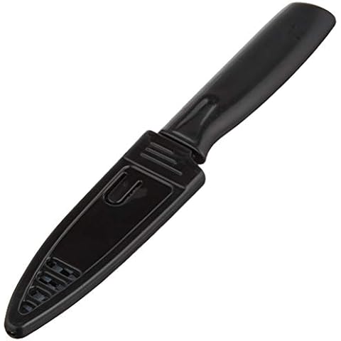 Mercer Culinary Non-Stick Paring Knife with ABS Sheath, 4 Inch, Black, 1 Pack Cover