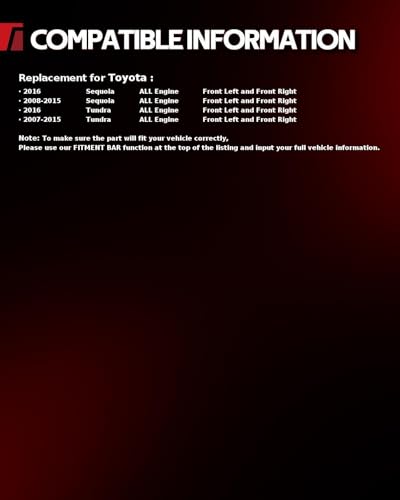 Image of Torchbeam Front Brake Calipers Set for Toyota 2007-2016 Tundra, Toyota 2008-2016 Sequoia, Front Left and Front Right Calipers Replace # 193274+193275