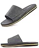 LANGDU Mens Sliders Sandals Adjustable Lightweight Slipper Flip Flops,Grey,9.5UK #2