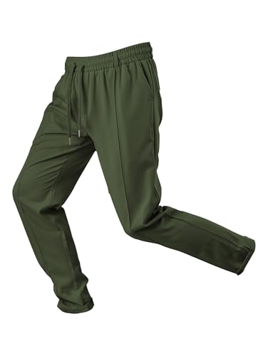 Nonmaze Airflexion Pants,Pull on Ice Silk Comfort Everyday Stretch Smart Casual Pants,Silky-Soft Breathable for Men Over 504