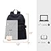 Phaoullzon Medium Canvas Laptop Backpack for Women Vintage Travel Backpack, Black