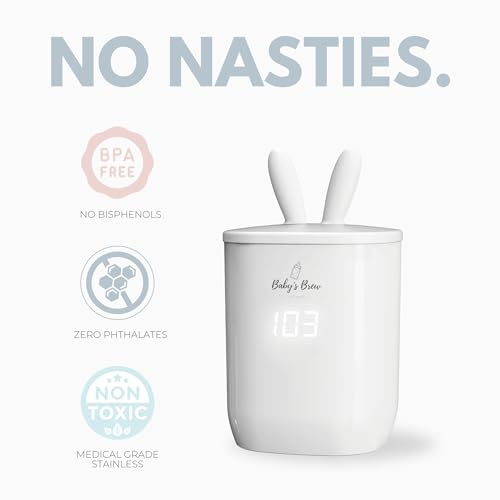 Baby's Brew Warmer 3.0 - Portable Formula Warmers for Travel, Dual Heating Modes - Warms Breast Milk, Formula & Water, Leak-Proof, Smart Sensor Technology, BPA-Free, Only Warmer | No Adapters