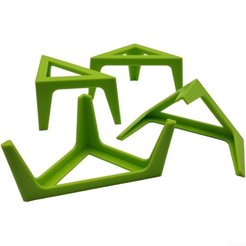 Pumixiy Soportes de lona de plástico para verter pinturas, juego de elevadores portátiles, soporte ligero y estable, caballete alternativo para artistas (verde)