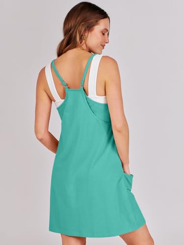Image of ANRABESS Women Athletic Dress Summer Tennis Workout Active Sports Mini Romper Dress Built in Shorts Travel Vacation Clothes