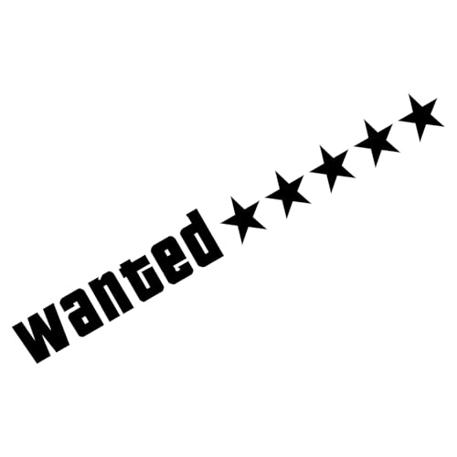 Wanted Sticker For Car – PET 28 x 3 cm Water Resistant Reflective Decal | S Bumper Sticker Car Body Graphic | Vehicle Decoration For Motorcycle Cars Outdoor Daily Driving Use