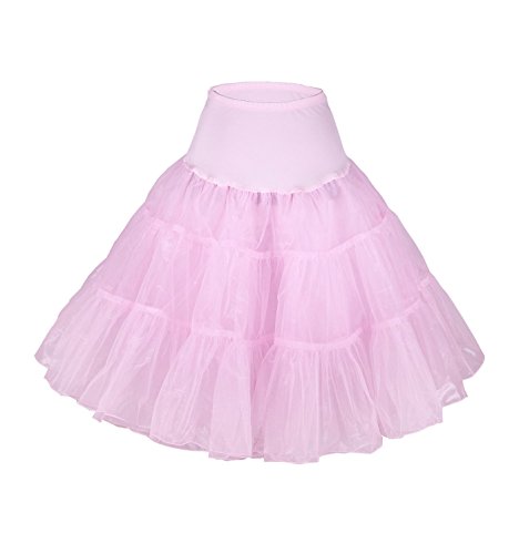 Image of 1950s Vintage Knee Length Crinoline Petticoats For Women Tulle skirts for under dresses 50s Clothing