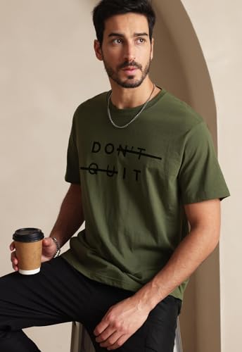 Aiyino Men's Graphic Tees Short Sleeve Don't Quit Letter Print Top Crewneck Casual Regular T-Shirt for Men4