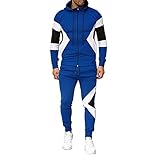 Red Sweatsuit Mens Men Tracksuit Long Sleeve Hoodie Sports Outfits Pants Suit Tracksuit for Men Set...