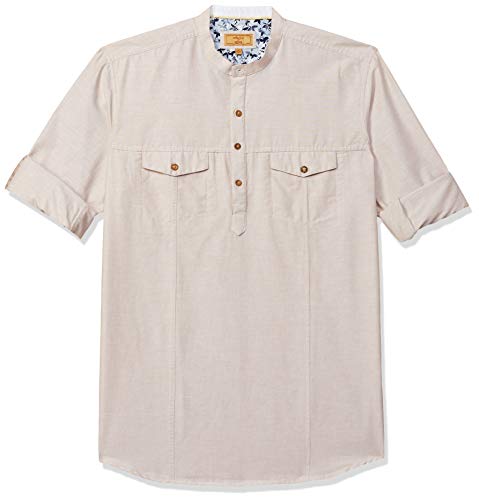 Image of Ethnix by Raymond Men's Cotton Regular Fit Tunic Shirt