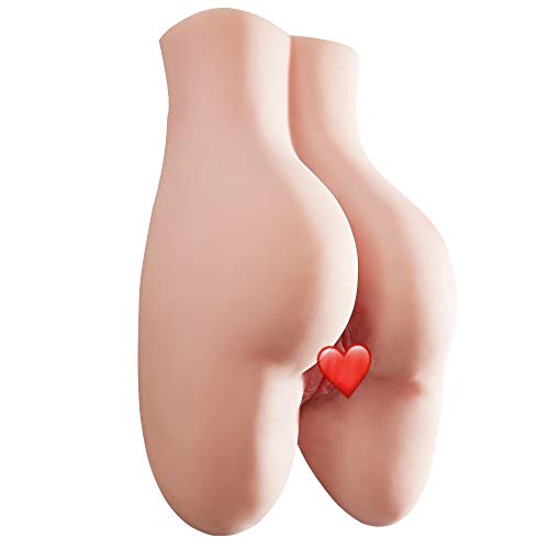 Pussy Ass Masturbator, Realistic Doggy Style with Tight Anus Butt and Lifelike Labia for Men Masturbation, Fondlove Sexy Curve 3D Stimulating Channel Ass Sex Toy