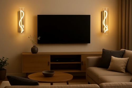 Image of Designer Lighting Modern LED Wall Light with Cylindrical Glass Shade for Living Bedroom Home Office