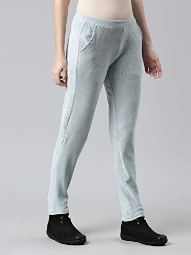 Image of GO COLORS Solid Corduroy Treggings for Women | Warmtech, Mid Rise, Side Pocket