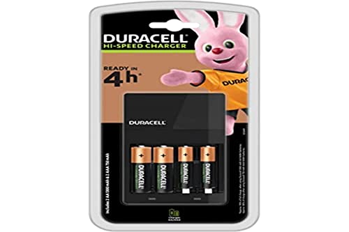 Image of Duracell Battery Charger with 2 X AA and 2 AAA Batteries, Charging Time 4 Hours