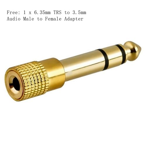 Adaptador cable 6.35mm+3.5mm a 2 XLR macho a hembra miniatura 6