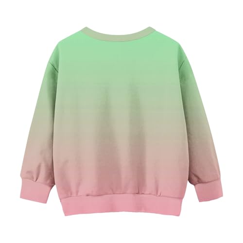 Girls Cute Sweatshirts Trendy Gradient Casual Hoodies Long Sleeve Oversized Crewneck Pullover Fleece Preppy Clothes3
