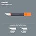 Slice 10482 Deburring Tool, Industrial Grade, Ideal for Deburring Sheet Metal Edges, Injection-Moulded Plastics, and 3D-Printed Prototypes, Never Rusts, Lasts 11x Long as Metal, 12 Pack (10482-CS)