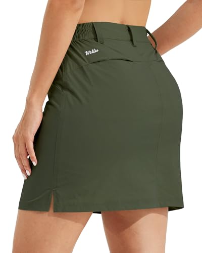 Willit Women's Skorts Golf Casual Skort Skirts UPF 50+ Quick Dry Zip Pockets Outdoor Hiking3