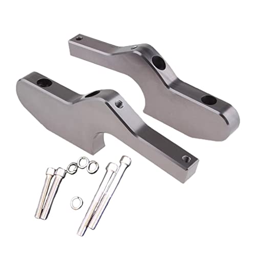 Extensions de repose-pieds passager en aluminium argenté résistants à la rouille