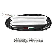 Dual Hot Rail Style Twin Coil Humbucker Pickup for ST/TL-TE Electric Guitar. Magnets: Alnico 5, wax potted to eliminate any unwanted feedback and noise. Resistance: total is 6-7k ohms. Color: white pickup. 4-conductor wires, the black & bare wire is ...