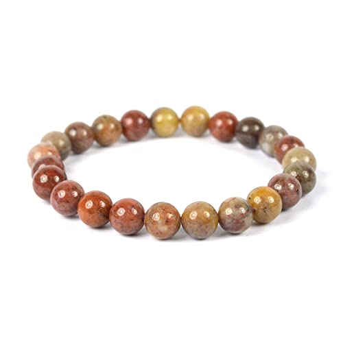 Image of Reiki Crystal Products Natural Crystal Stone Bracelet 8 mm Round Beads for Men & Women | Gemstone Jewellery Bracelet | Reiki Charged | Multiple Stone Variants Available