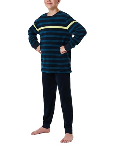 Schiesser Jungen Schlafanzug Warme Qualitäten Frottee - Fleece Interlock...