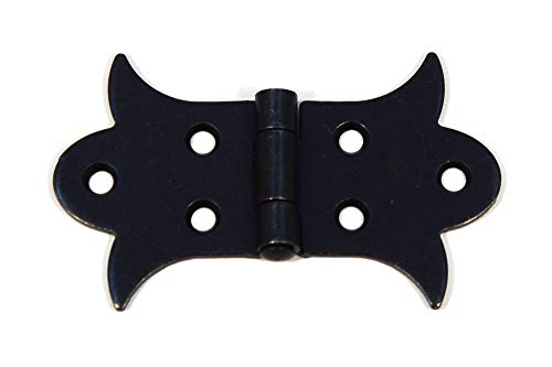 4 pièces 87x50 mm Charnières plates fer pour portes intégrées décoratif Rétro Boîte À Bijoux Tiroir Armoire meubles noir