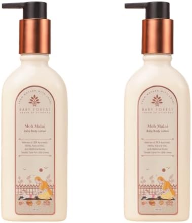 Baby Forest Rich Moisture Nourishing Baby Lotion | With Moisturizing Cream for Baby's Soft Skin | Gentle Daily Care for Newborns & Infants | 200ml x Pack of 2 | Paraben-Free, Derma Safe