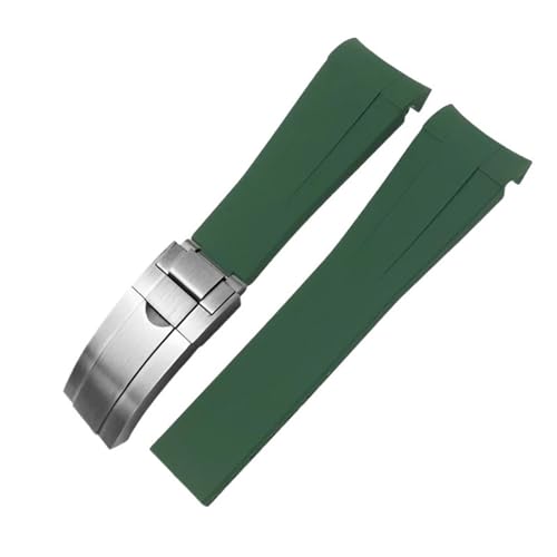 Bracelet de montre en caoutchouc noir 20mm pour Rolex Submariner