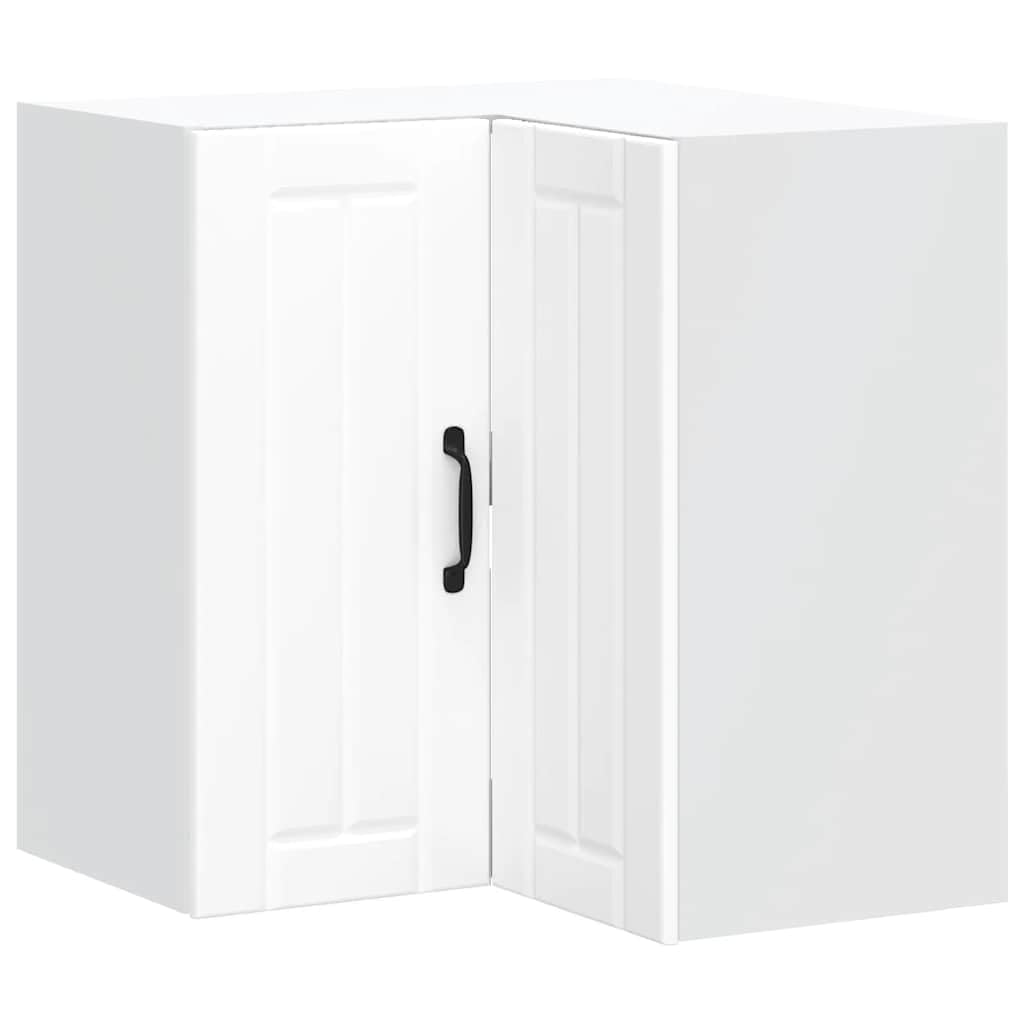 Armoire d angle murale de cuisine Lucca blanc bois d ingénierie