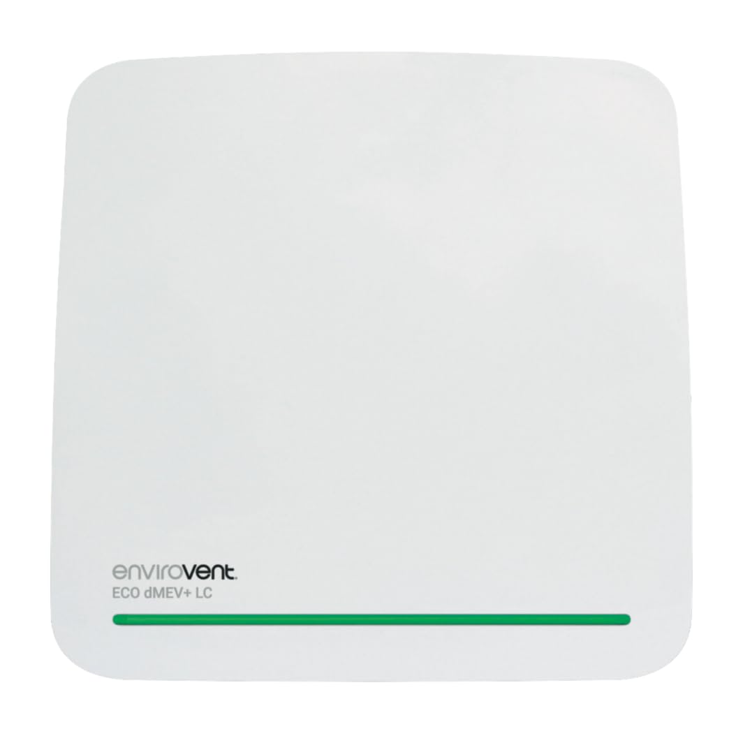 ECO DMEV+ T LC Centrifugal Fan Envirovent, 100mm, Timer Function, Below 20dB, White