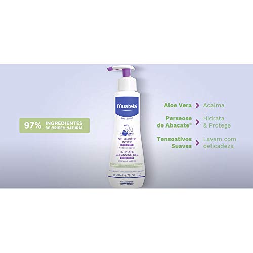Mustela Gel Higiene Áreas Delicadas, Mustela Bebê, Roxo, Médio/200 ml