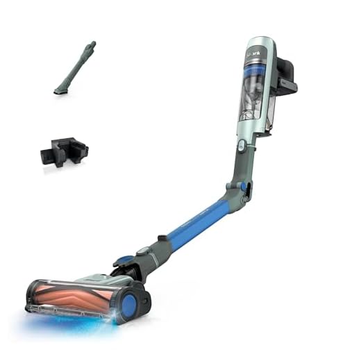 Shark PowerDetect Speed Akku-Staubsauger, Reverse Clean, Anti-Allergen-HEPA-Filtration, bis zu 60 Minuten Laufzeit, inklusive Wandhalterung und Fugendüse, Salbeigrau IA1243EU