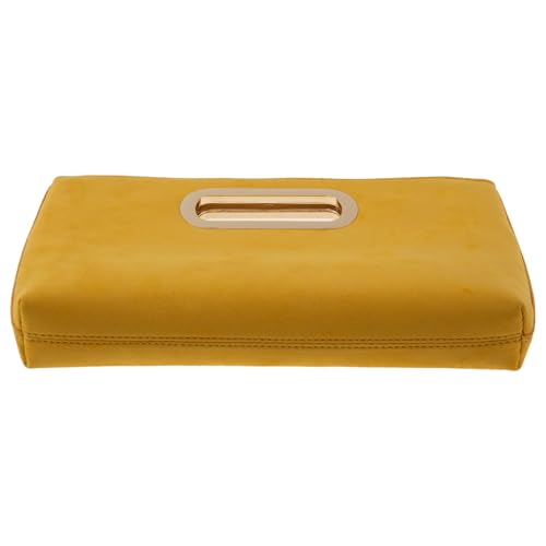 Image of Top Handle Faux Suede Clutch