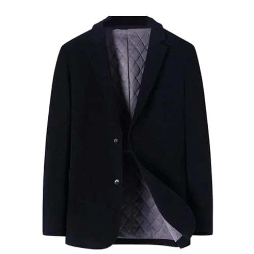 Men's Autumn Winter Thicken Solid Color Coat Business Casual Office Daily Comfortable Suit Jacket