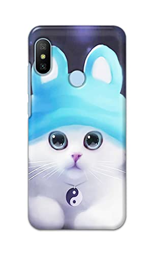 Image of Chinese Cutie Kitten Cat Big Eyes Lovely Girl Ears Hard Back Case Cover for Redmi 6 Pro Back Cover -(J5) VNS2221