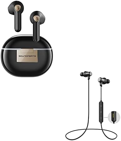 SoundPEATS Q35 HD Neckband Bluetooth Headphones and Wireless Earbuds Air3 Deluxe HS with Hi-Res Audio Certification and LDAC Codec