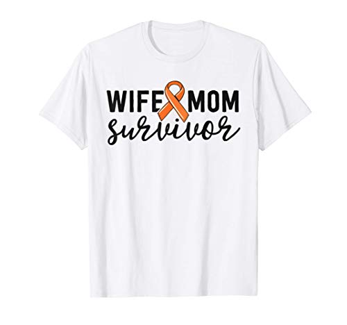 Leukemia Awareness Products Mom Wife Cancer Survivor Orange T-Shirt