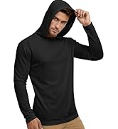 Men's UPF 50+ Long Sleeve Tee Shirts UV Sun Protection Quick Dry Tee Shirt Swim Athletic Running ...